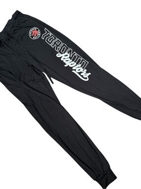 PINK Victoria's Secret Black Toronto Raptors Logo Joggers